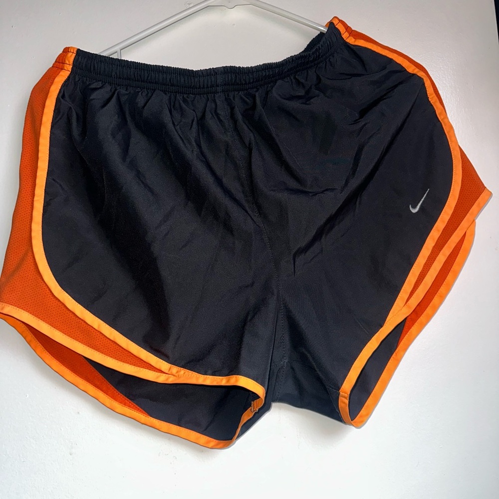 Nike Black Shorts with Orange Accents